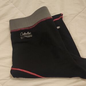 Cabela's Thermal Base Layer Pants with Gray Waistband Size Large